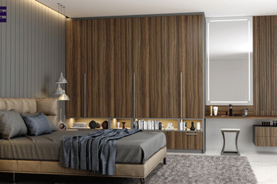 Wooden Hinged Wardrobe in Dark Iberian Olive Supplied by Inspired Elements