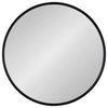 Caskill Round Framed Wall Mirror, Black 24 Diameter