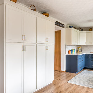 Transitional Kitchen Remodel With a New Bench Seating Area