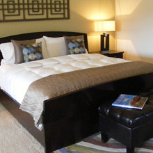 Staged bedroom
