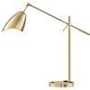 Tanko 1 Light Desk Lamp, Brass