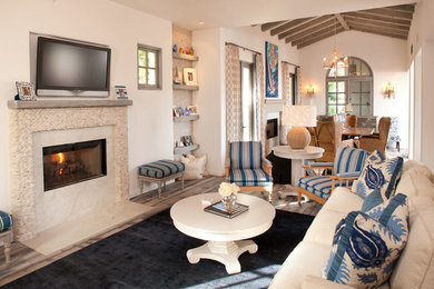Inspiration for a mediterranean living room remodel in San Diego