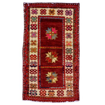 Colorful Vintage Turkish Oushak Rug, 02'06 x 04'03