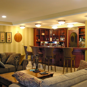 Family Room With Bar