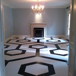 RL Goins Geometric Painted Floor - Hardwood Flooring