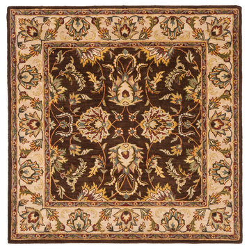 Safavieh Heritage Collection HG912 Rug, Brown/Ivory, 8' Square