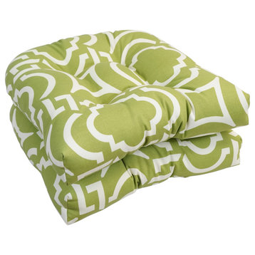 19" U-Shaped Dining Chair Cushions, Set of 2, Carmody Kiwi