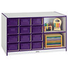 Rainbow Accents Mobile Storage Island - without Trays - Purple