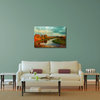 Serene Landscapes "Foliage Ablaze Down Stream" Gallery Wrapped Canvas Wall Art