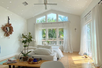 Beach style home office photo in Miami