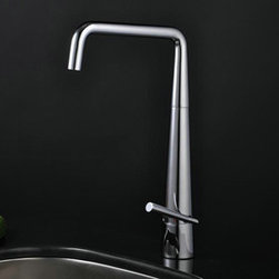 Stainless Steel Contemporary Adjustable Kitchen Tap Chrome Finish T1709 - Kitchen Faucets