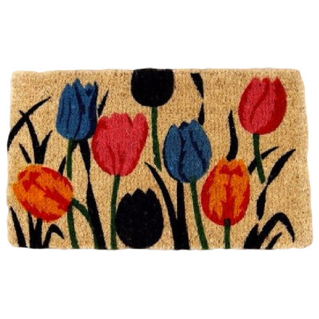 Multi Tulip Natural 1" Thick Doormat