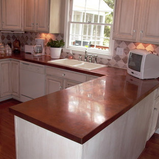 75 Beautiful Kitchen With Copper Countertops And Cement Tile