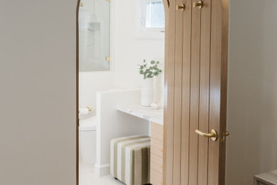 Mid-sized trendy master double-sink bathroom photo in San Francisco with a floating vanity