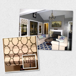 Moroccan Design Linen Roman Shades - Roman Shades