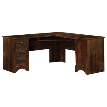 Pemberly Row Traditional Engineered Wood Computer Desk in Curado Cherry