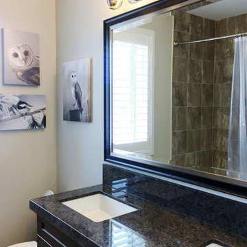 Updated Guest Bathroom Counter Top - Labrador Antique Granite Counter Top