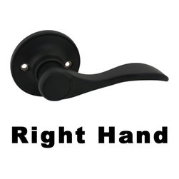 Designers Impressions - Kingston Dummy Lever, Matte Black, Right-Hand - Door Levers