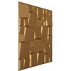 Modern Square EnduraWall Decorative 3D Wall Panel, 19.625"Wx19.625"H, Gold
