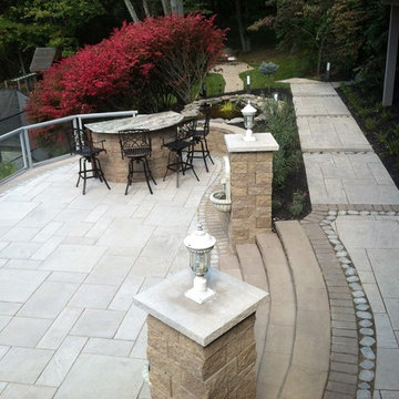 Elevated Patio Overlooking Tennis Court