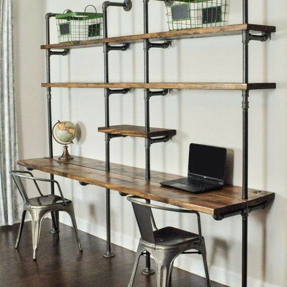 Image showcasing 75 Industrial Home Office Ideas You'll Love - March, 2026 | Houzz
