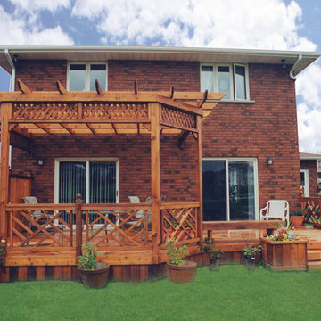 Cedar decks by Hickory Dickory Decks.