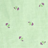 Clarence House Fabric Embroidered Flower Plaid Tropo, Aqua Purple, Standard Cut