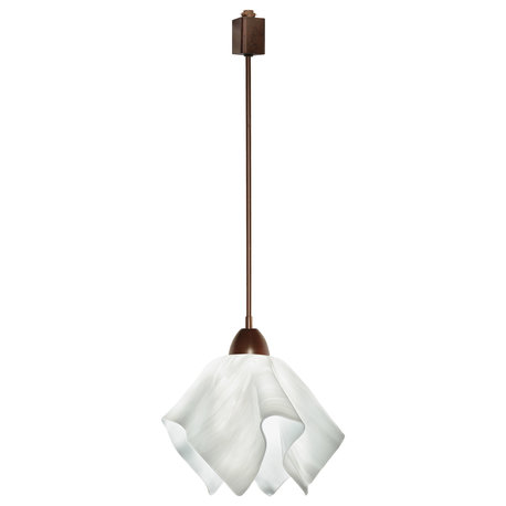 Jezebel Radiance Flame Track Light, Small, White Cloud
