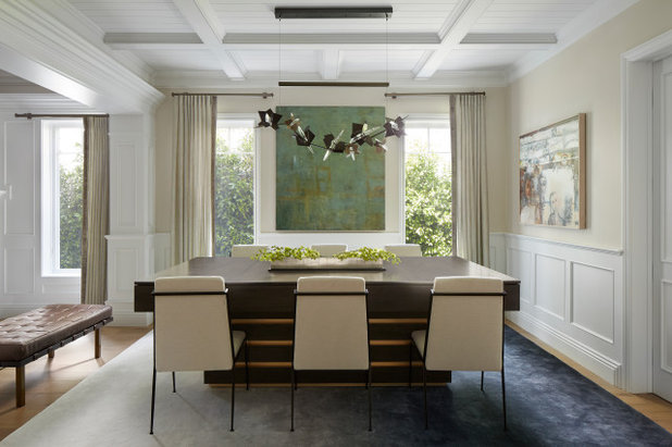 Transitional Dining Room by John McClain Design