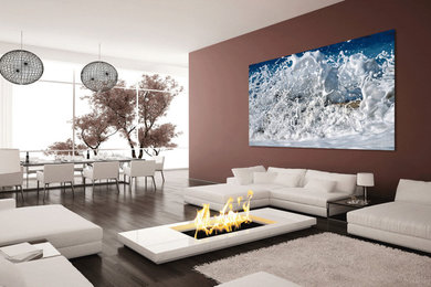 Inspiration for a contemporary living room remodel in San Diego