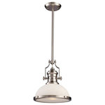 Elk Home - Chadwick 1-Light Pendant, Satin Nickel, LED Offering Up To 800 Lumens - The Chadwick Collection reflects the beauty of hand-turned craftsmanship inspired by early 20th century lighting and antiques that have surpassed the test of time. This robust collection features detailing appropriate for classic or transitional decors.