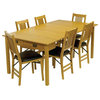 Mission Style Expanding Dining Table in Warm Oak Finish