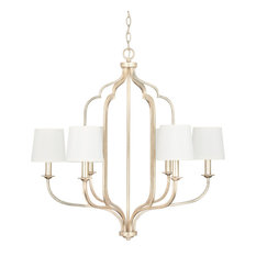 Capital Lighting 438761-698 Ophelia 6 Light 31"W Chandelier - Winter Gold
