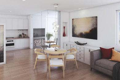Trendy family room photo in Other
