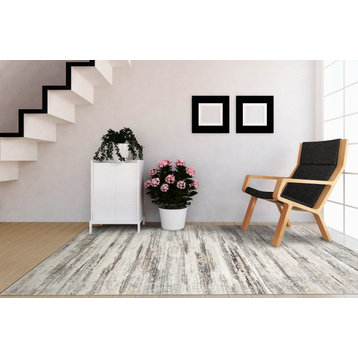 Dynamic Rugs Zen Polyester Area Rug Gray 5X7