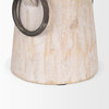 Monique Small Light Brown With Handles Wood Pot