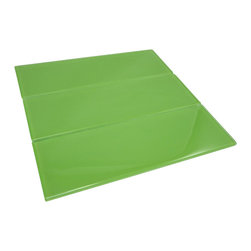 4x12 Glossy Green Subway Glass Mosaic Tiles - Home Accessories & Decor