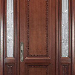Victorian Doors - Solid Cherry Exterior Door with Hand Carved detail - Front Doors