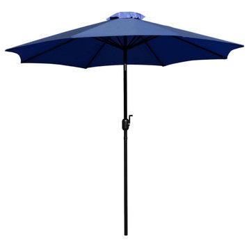 9' Round Umbrella With Crank & Tilt Function, Navy