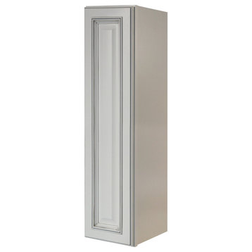 Sunny Wood RLW0936-A Riley 9"W x 36"H Single Door Wall Cabinet - White