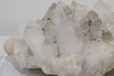 Crystals and Minerals on Lucite