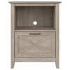 Pemberly Row Lateral File Cabinet with Shelf in Washed Gray - Engineered Wood