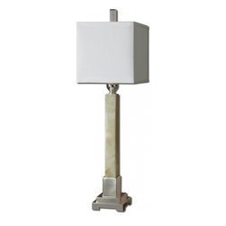 www.essentialsinside.com: kemonte green marble buffet lamp - Lighting