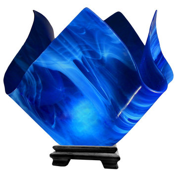 Jezebel Radiance Large Flame Vase Lamp, Cobalt Blue