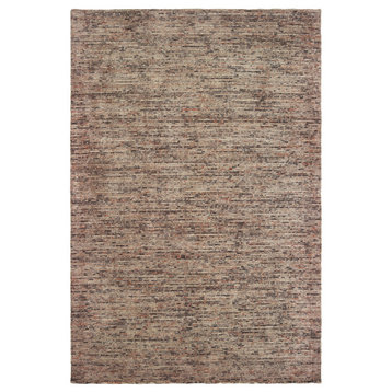 Liana Hand-Tufted Wool and Viscose Shaded Solid Taupe/Pink Rug, 5' x 8'