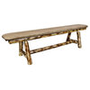 Montana Woodworks Glacier Country 6ft Wood Plank Style Bench in Brown