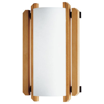 Justice Designs Domus Trommel Beech Wood Wall Sconce