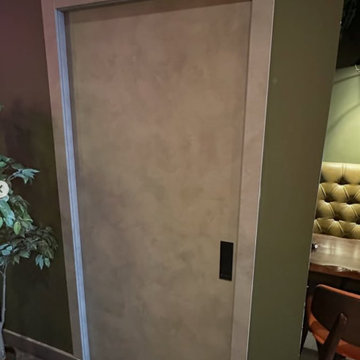 Planum 0010 Concrete - pocket door with rectangular lock