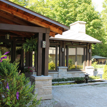 Post and Beam Porch with "Floating" Windows