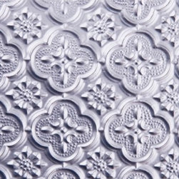 WC 20 Faux Tin - Backsplash Roll - (PVC) - 1 1/4 " Pattern - Silver - Wallpaper